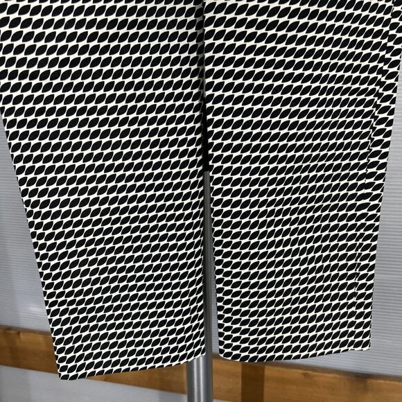 Banana Republic Hampton Black White Geometric Print Crop Ankle Trouser Pant Sz 4 - Picture 11 of 14